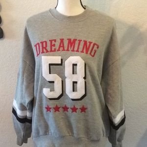 👕✨ H&M Oversized Cropped Varsity Sweatshirt - NWOT, Great Condition